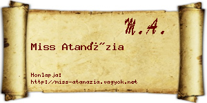 Miss Atanázia névjegykártya
